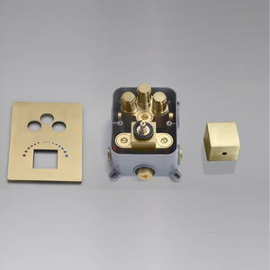 12-inch Or 16-inch Or 6'' Wall-Mount Brushed Gold 3-Way Thermostatic Shower Valve System: Versatile Functionality and Stunning Design - view 15