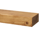 Modern Smooth Solid Timber Fireplace Mantel - side view