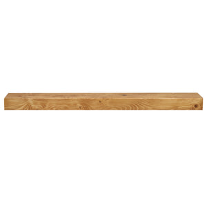 Modern Smooth Solid Timber Fireplace Mantel - close-up