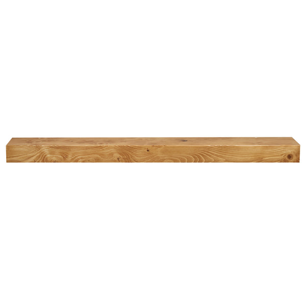 Modern Smooth Solid Timber Fireplace Mantel - close-up