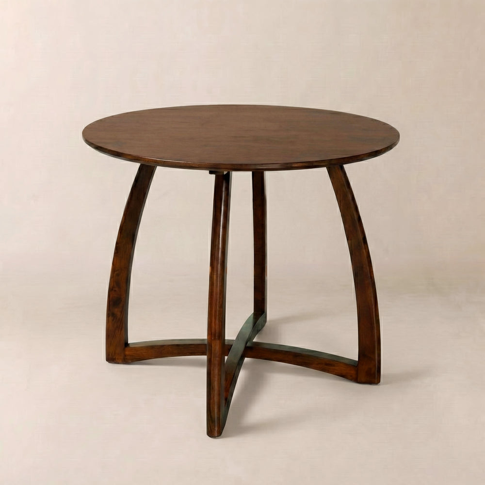 Alma 36 Inches Round Dining Table for 4, Mid-Century Modern Kitchen & Dining Room Tables