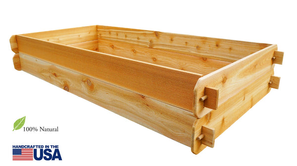 Timberlane Gardens Raised Garden Bed Kit Double Deep (Two 3x6) Select Cedar - in use