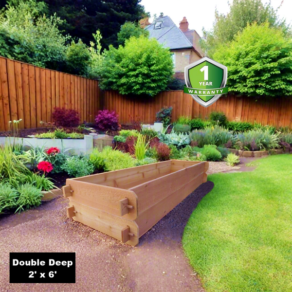Timberlane Gardens Raised Garden Bed Kit Double Deep (Two 2x6) Select Cedar - front view