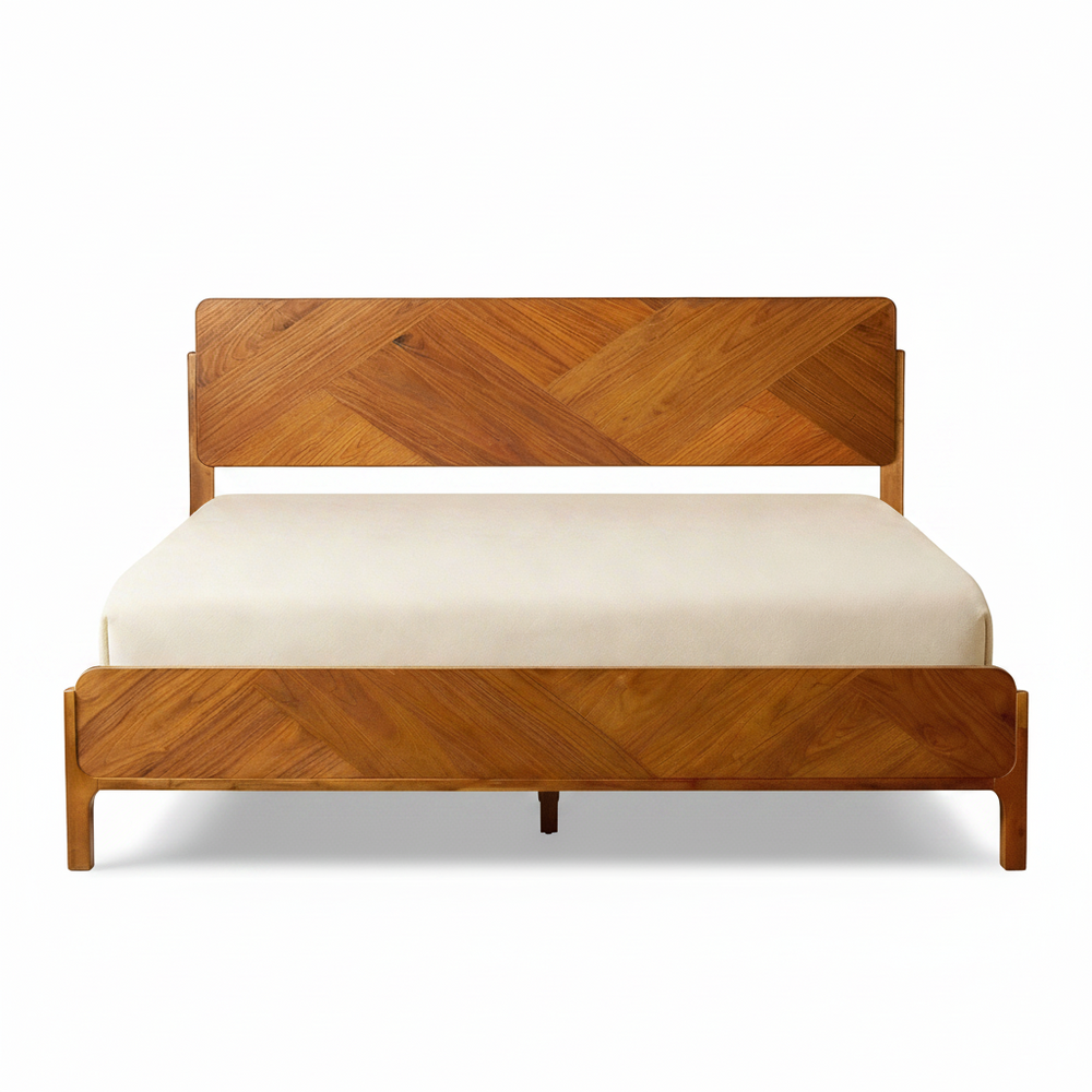 Bifrost Solid Wood Bed Frame With Headboard