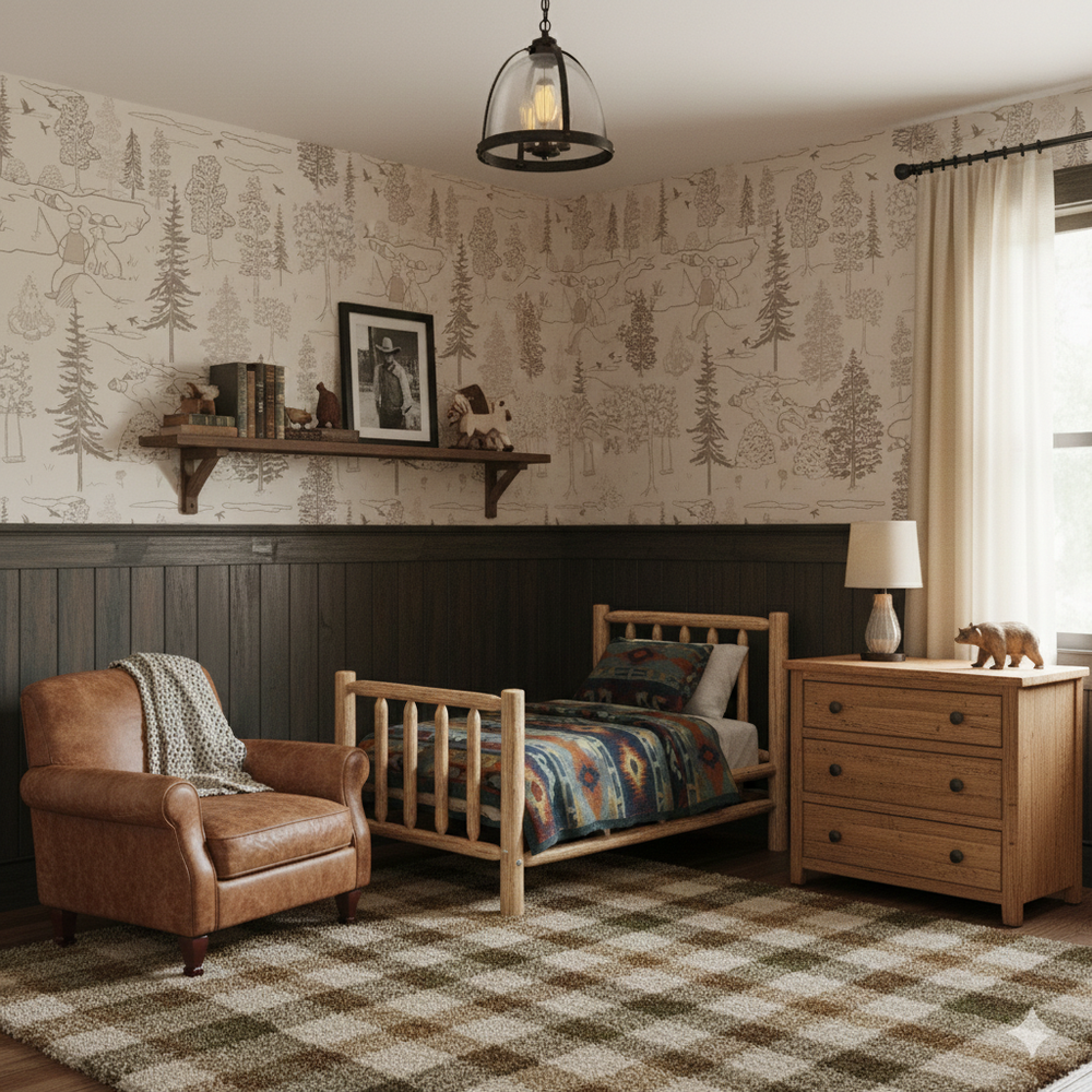 Milton Wallpaper by Painted Hawk Design