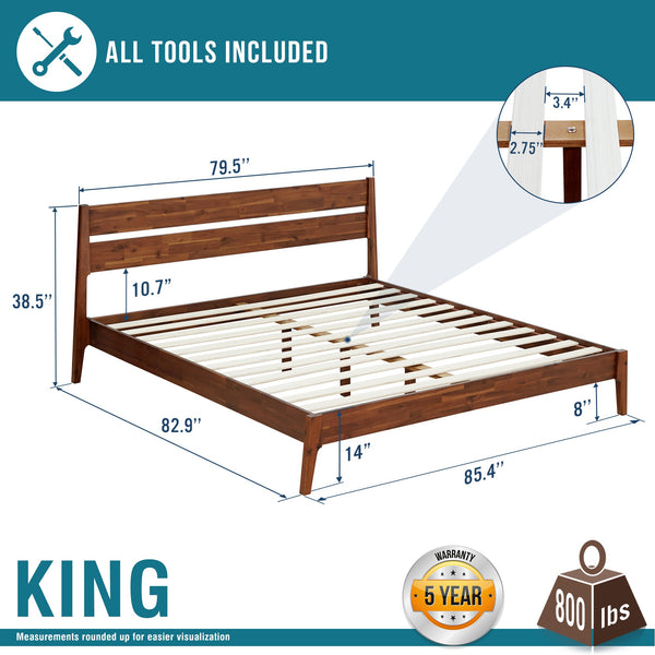 Callisto Solid Wood Bed Frame - view 14