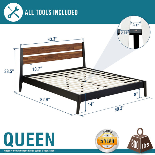 Callisto Solid Wood Bed Frame - lifestyle photo