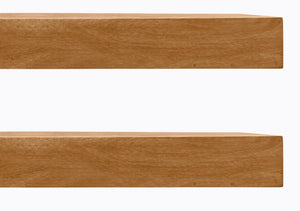 Farmhouse Aged Oak Floating Shelves (2Pack) - detail view