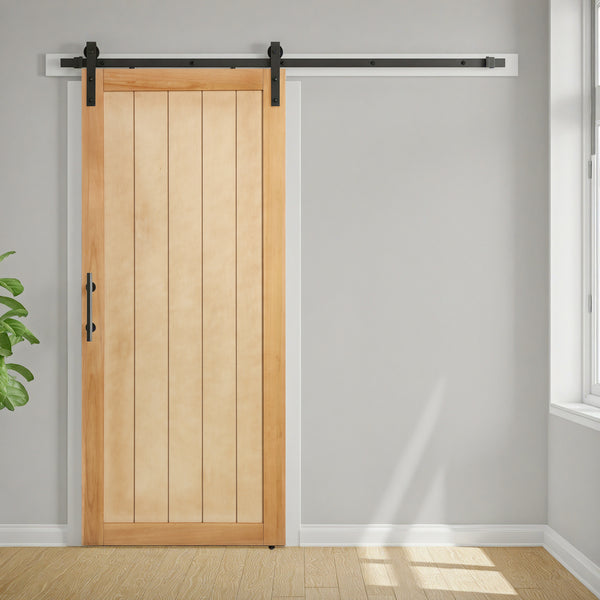 Cottage Sliding Barn Door – natural unfinished wood finish