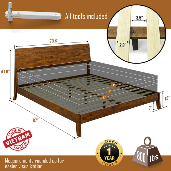 Serenity Solid Wood Bed Frame - view 13