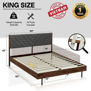 Astoria Solid Wood Bed Frame - view 14
