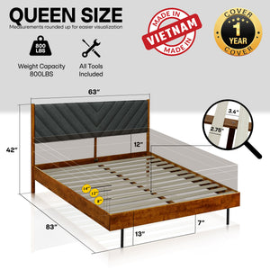 Astoria Solid Wood Bed Frame - lifestyle photo