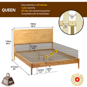 Haven Solid Wood Bed Frame - lifestyle photo