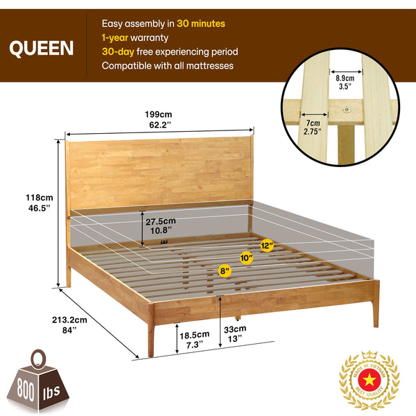 Haven Solid Wood Bed Frame - lifestyle photo