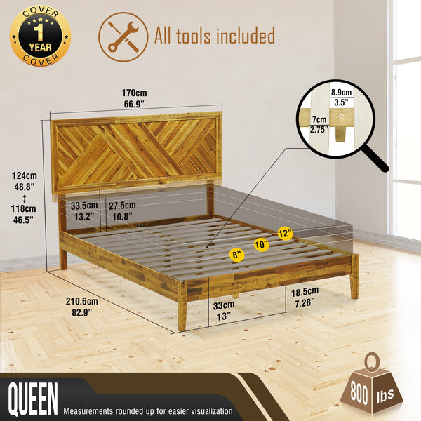 Sierra Solid Wood Bed Frame - lifestyle photo
