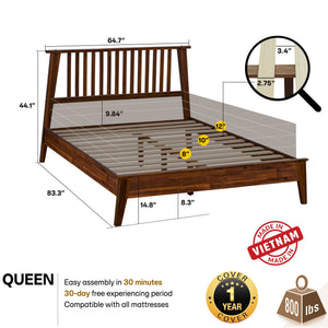 Kaylin Solid Wood Bed Frame - lifestyle photo