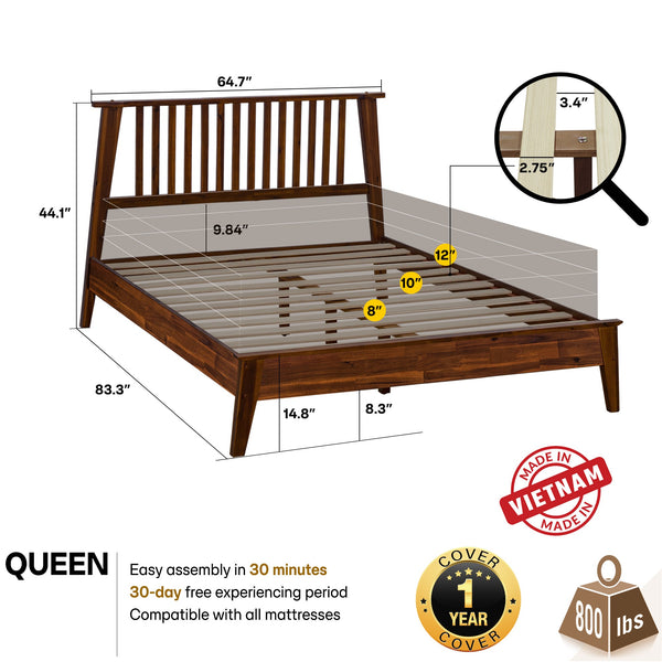 Kaylin Solid Wood Bed Frame - lifestyle photo
