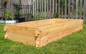 Timberlane Gardens Raised Garden Bed Kit Double Deep (Two 3x6) Select Cedar - dimensions