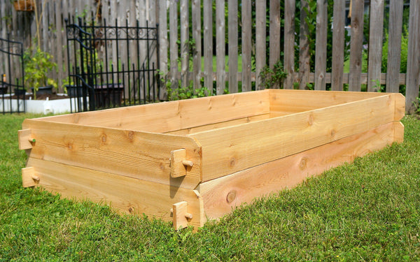 Timberlane Gardens Raised Garden Bed Kit Double Deep (Two 3x6) Select Cedar - dimensions