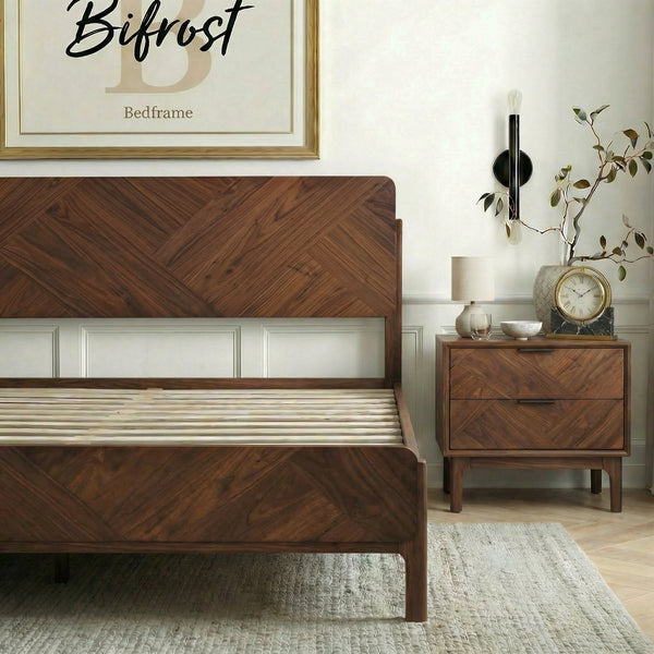 Bifrost Solid Wood Bed Frame With Headboard
