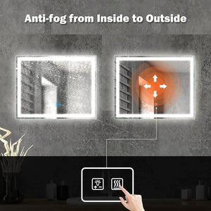Deluxe Center Glow LED Bathroom Mirror