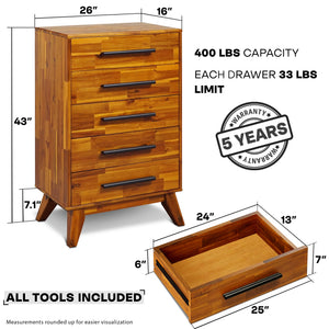 Linea Solid Wood Dresser - lifestyle photo