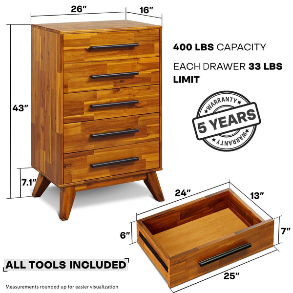 Linea Solid Wood Dresser - lifestyle photo