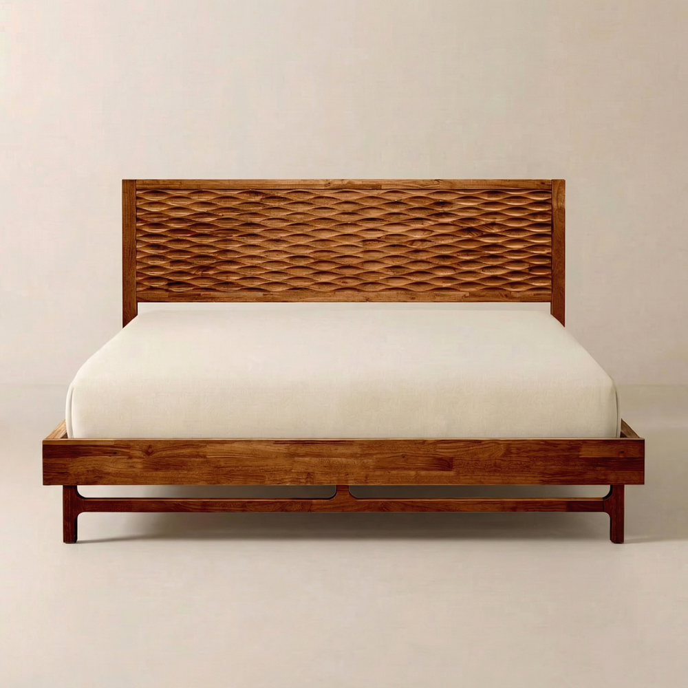 Elara Solid Wood Bed Frame