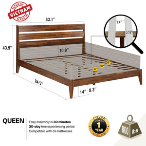 Emery Solid Wood Bed Frame - view 11