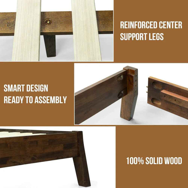 Serenity Solid Wood Bed Frame - in use