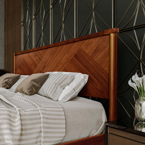 Panthera Solid Wood Bed Frame With Headboard - view 11
