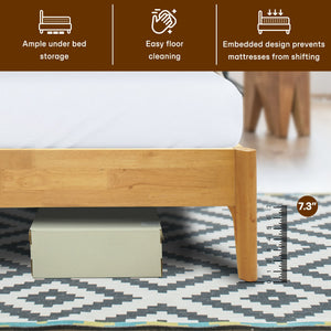 Haven Solid Wood Bed Frame - dimensions