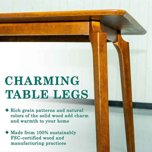 Acacia Verve 48' Solid Wood Dining Table - Ideal Kitchen Table for 4 - detail view