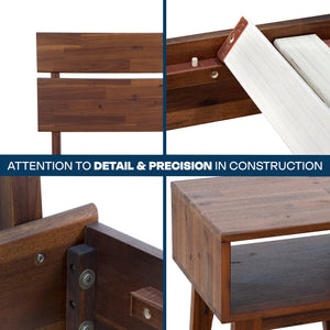 [Buy 1 Get 1] Aurora Solid Wood Bed Frame & Nightstand