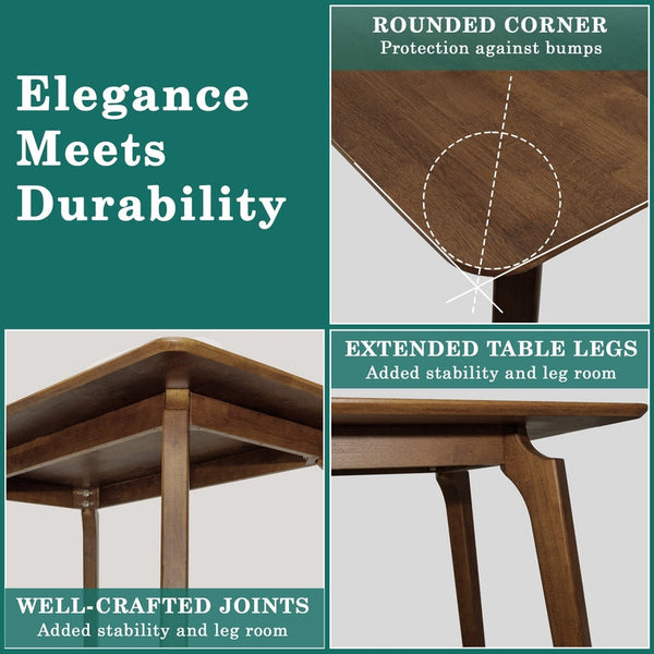Acacia Verve 48' Solid Wood Dining Table - Ideal Kitchen Table for 4 - view 15