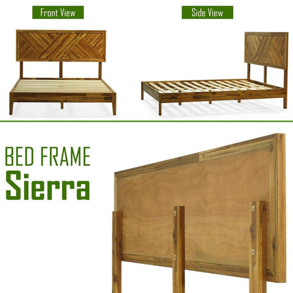 Sierra Solid Wood Bed Frame - dimensions