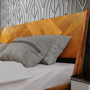 Gazelle Platform Bed Frame With Headboard - lifestyle photo
