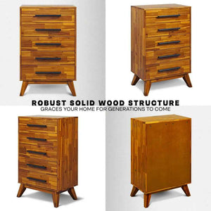 Linea Solid Wood Dresser - detail view
