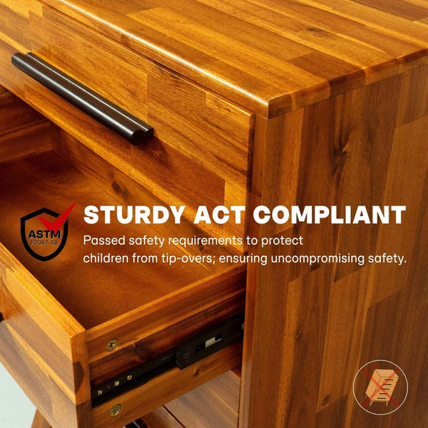 Linea Solid Wood Dresser - in use