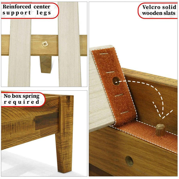 Sierra Solid Wood Bed Frame - view 11