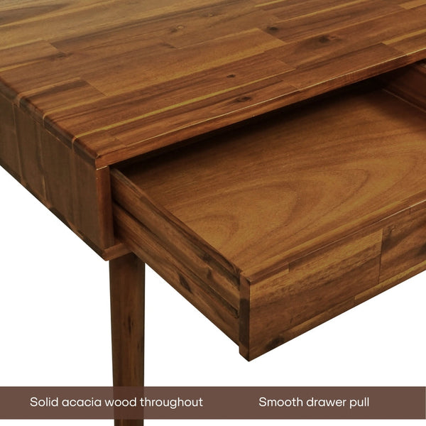 Acacia Lagom 48' Solid Wood Work Desk with Drawers for Functional Home Office - view 13