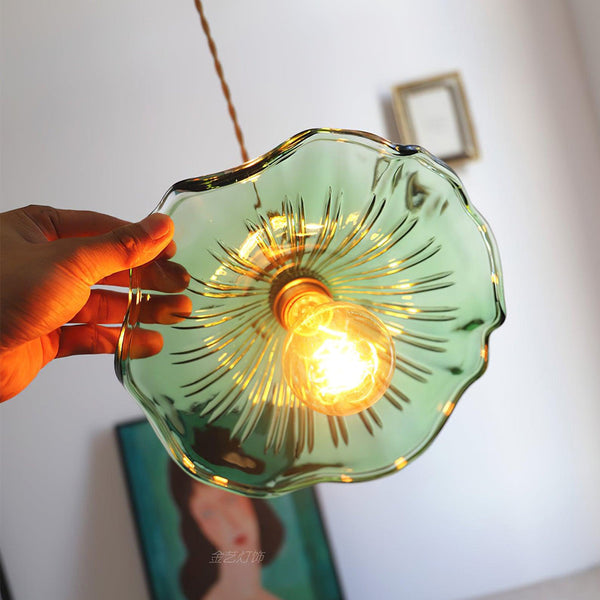 Floral Glass Pendant Light