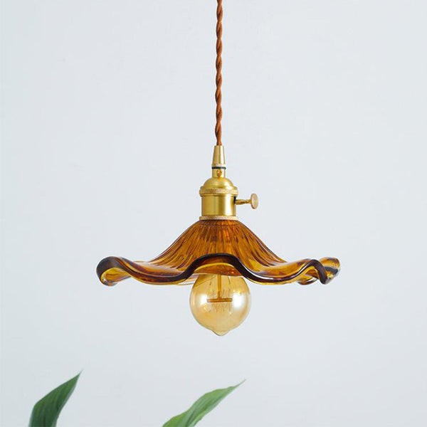 Floral Glass Pendant Light