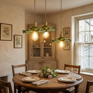 Floral Glass Pendant Light