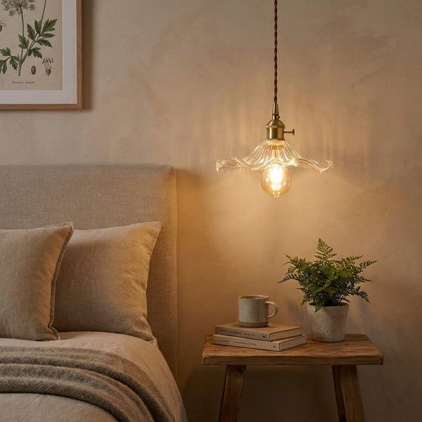 Floral Glass Pendant Light