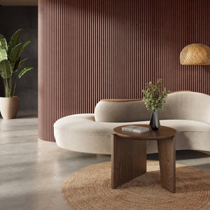 2-Pack Flexible Fluted Wall Panels - Smoked Oak - side view