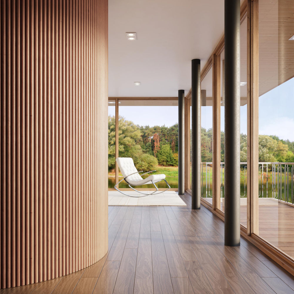 2-Pack Flexible Fluted Wall Panels - Oak
