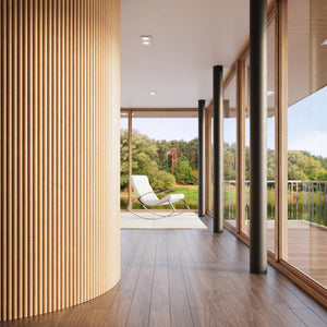 2-Pack Flexible Fluted Wall Panels-Natural - front view