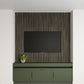 living room gray wood wall panels
