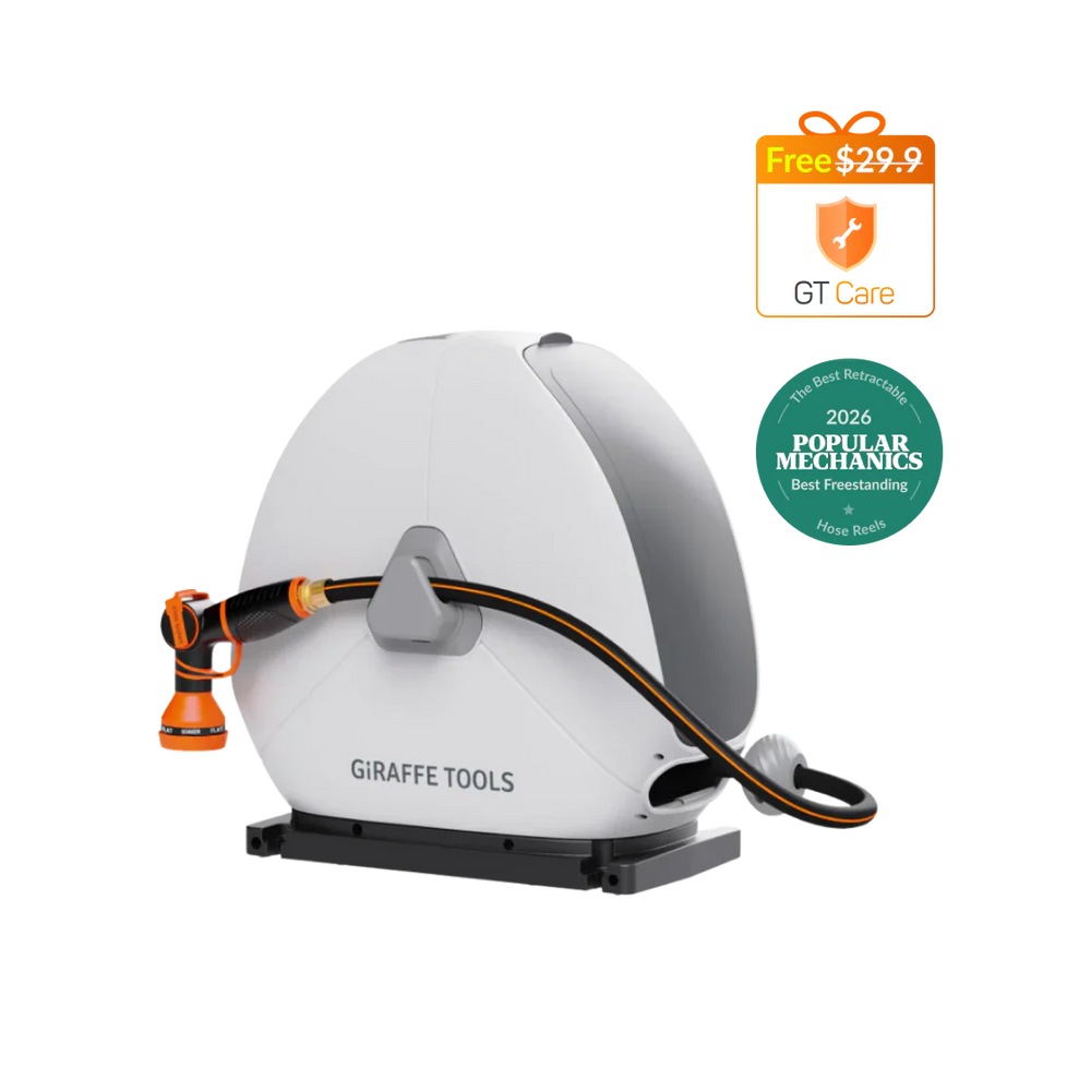 Ground-Mounted Retractable Hose Reel 82ft-130ft